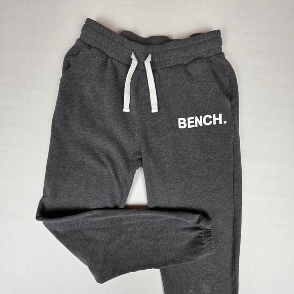 Bench Other - Bench Fleece Jogger Sweatpants Kids XL 14/16 Gray Logo Drawstring Cotton Blend